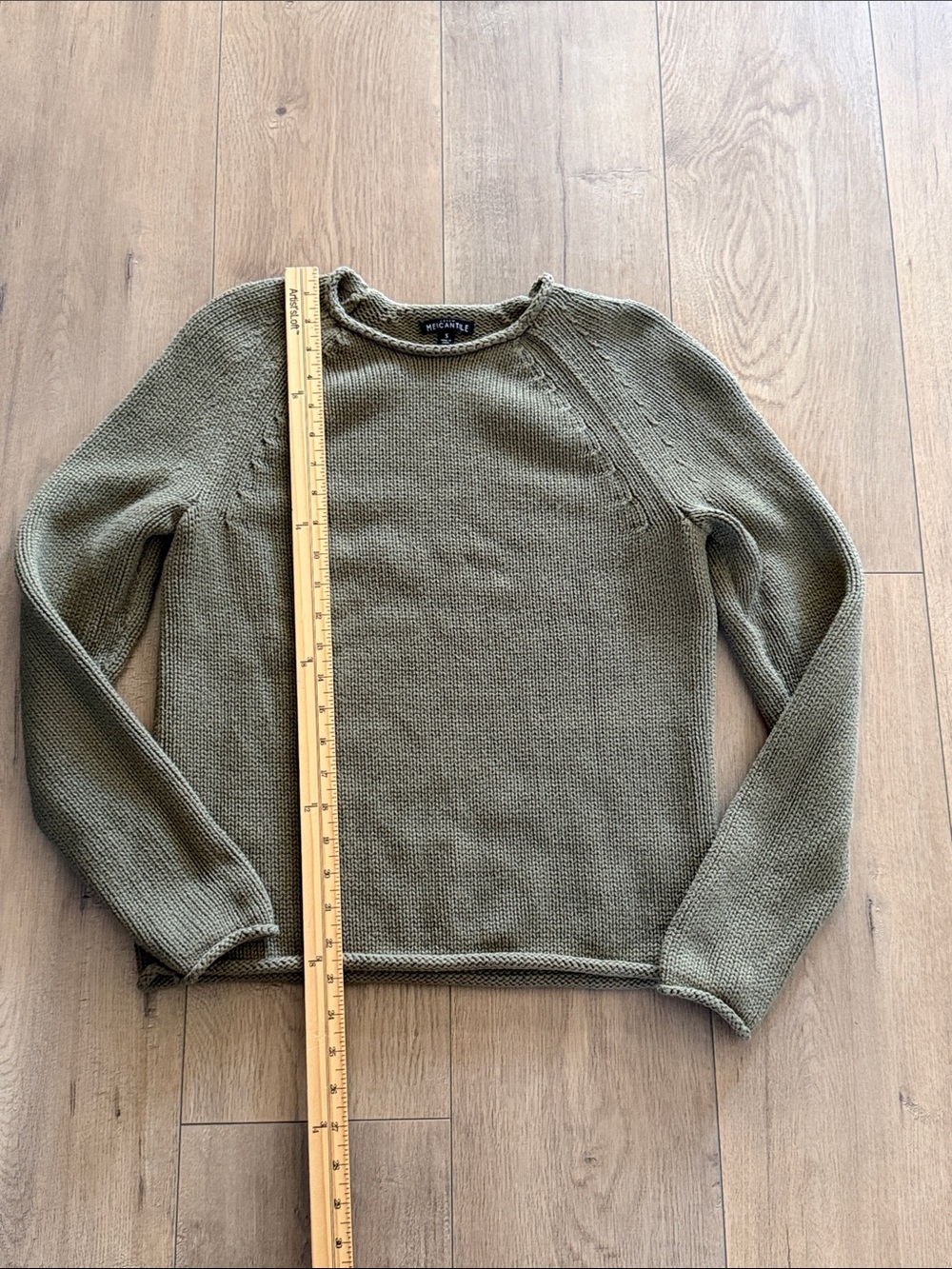J. Crew Rollneck Pullover Sweater Sz S Frosty Olive Preppy Classic 90s Nautical - Picture 9 of 9